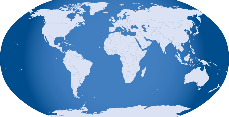 Blue World Map big
