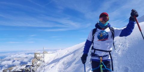 Daniel pod vrcholem Mont Blanc